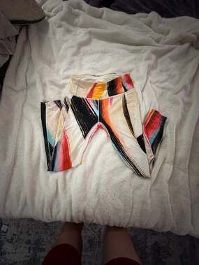 CALIA by Carrie Underwood Abstract Paint Stroke Printed Leggings Size S